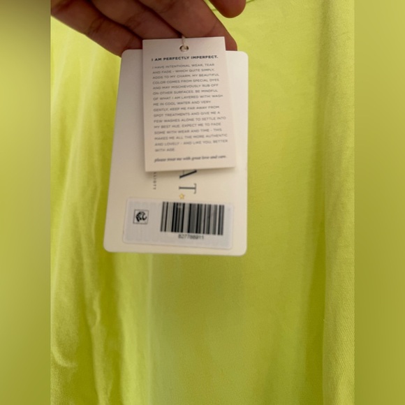 The GREAT. 2 Top The Little Tee in Lime Zest 100% cotton NWT - Picture 7 of 10